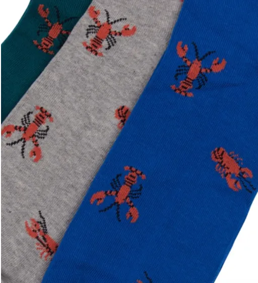 Barbour Men's Lobster Sock Gift Set - Blue/Grey/Green