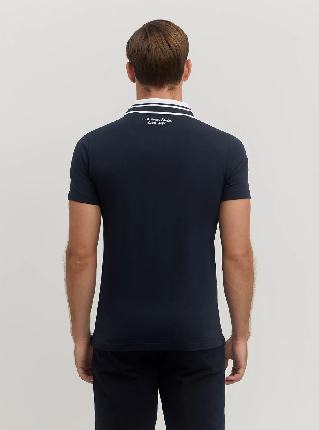 Blue Nolan Short Sleeve Polo T-Shirt Guess