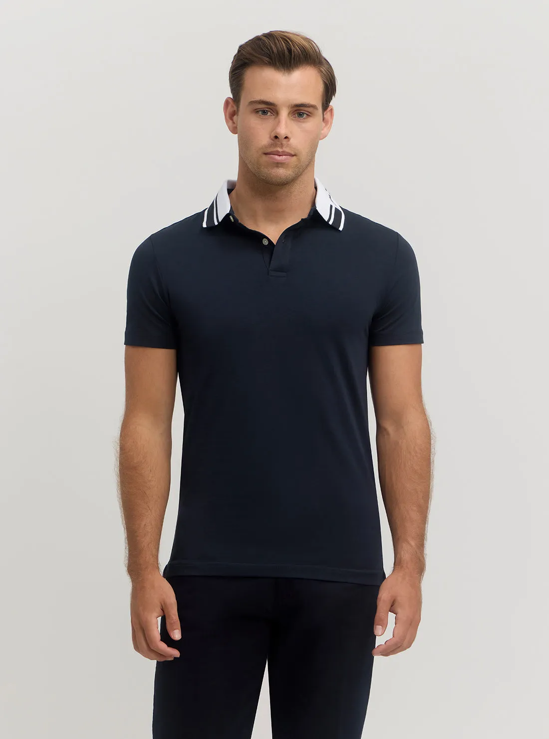 Blue Nolan Short Sleeve Polo T-Shirt Guess