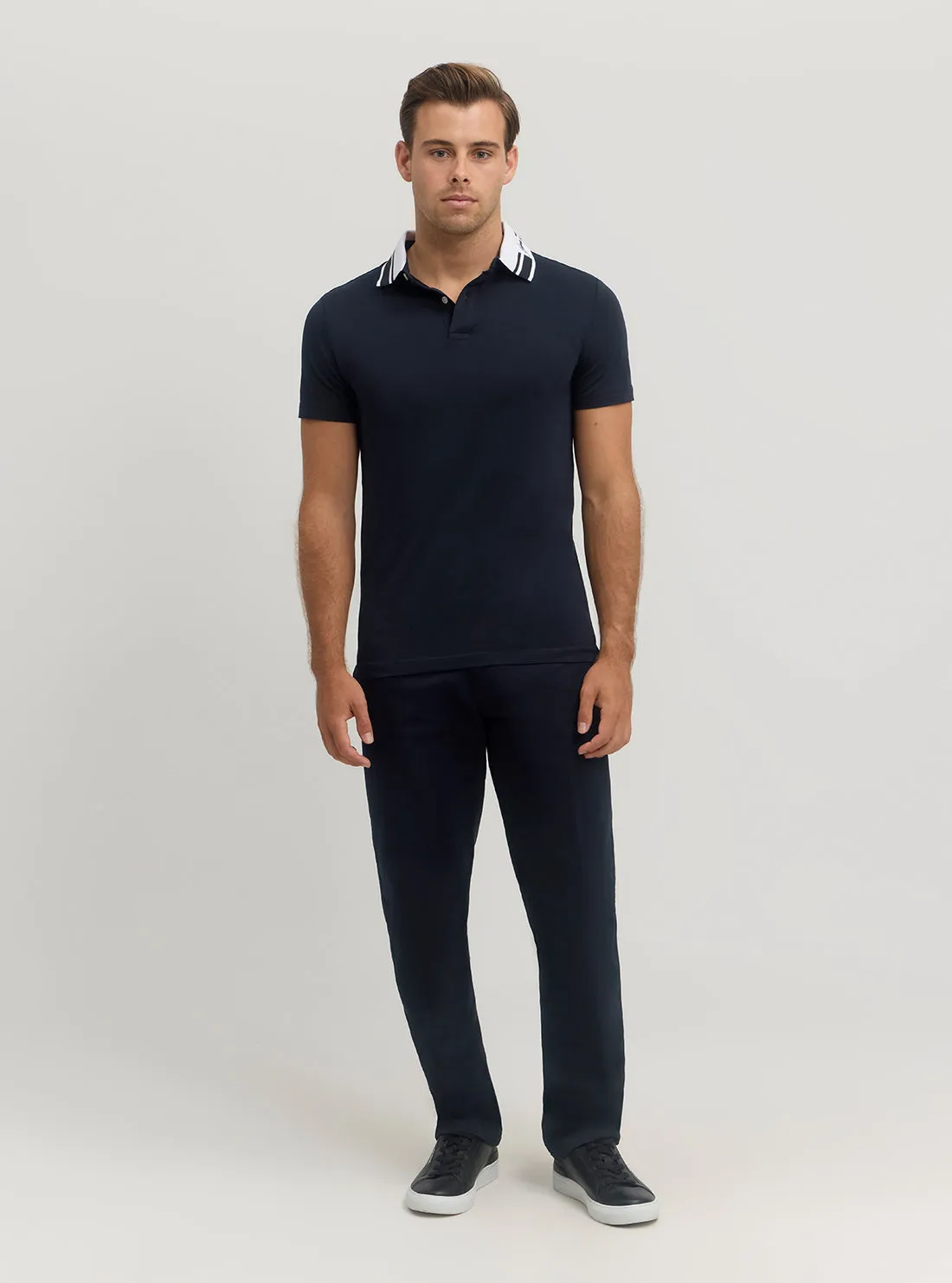 Blue Nolan Short Sleeve Polo T-Shirt Guess