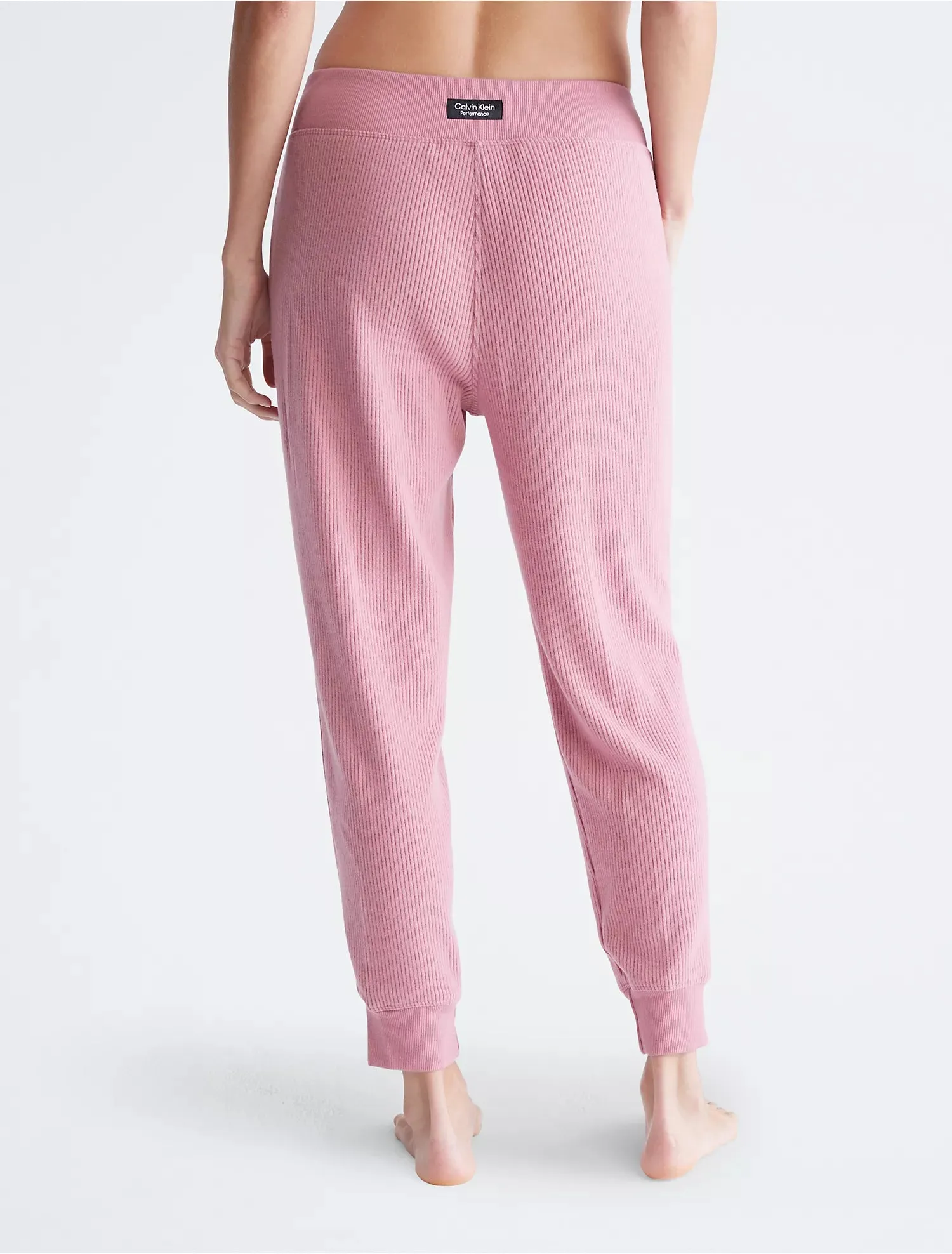 Calvin Klein Performance Ribbed High Waist Pleated Joggers - Women