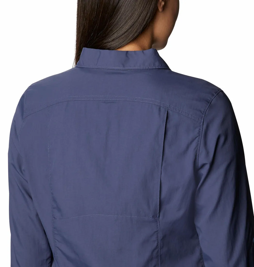 Columbia Women Blue Omni-Wick Silver Ridge 2.0 Long Sleeve Shirt