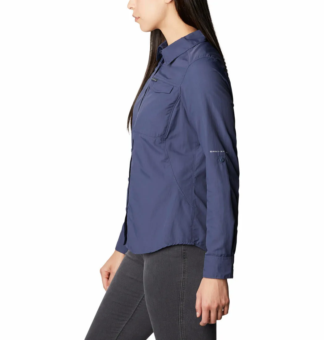 Columbia Women Blue Omni-Wick Silver Ridge 2.0 Long Sleeve Shirt