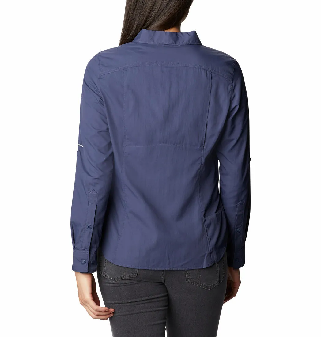 Columbia Women Blue Omni-Wick Silver Ridge 2.0 Long Sleeve Shirt