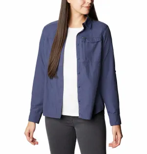 Columbia Women Blue Omni-Wick Silver Ridge 2.0 Long Sleeve Shirt
