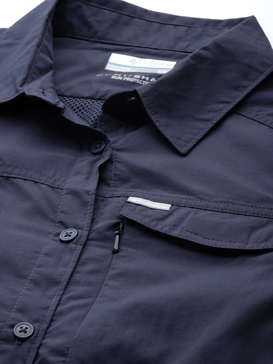 Columbia Women Blue Omni-Wick Silver Ridge 2.0 Long Sleeve Shirt