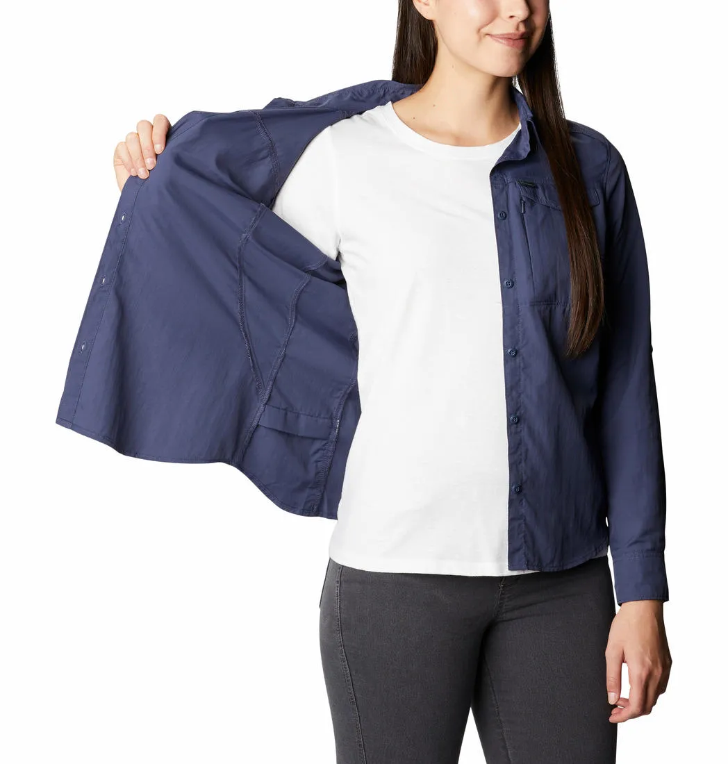 Columbia Women Blue Omni-Wick Silver Ridge 2.0 Long Sleeve Shirt
