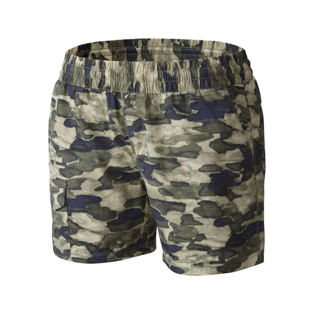 Columbia Women Green Omni-Wick Silver Ridge Printed Pull On Shorts