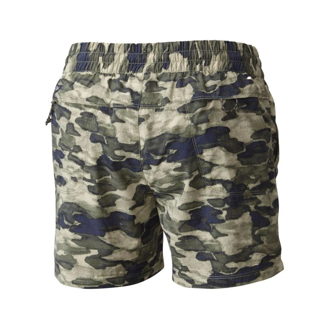 Columbia Women Green Omni-Wick Silver Ridge Printed Pull On Shorts