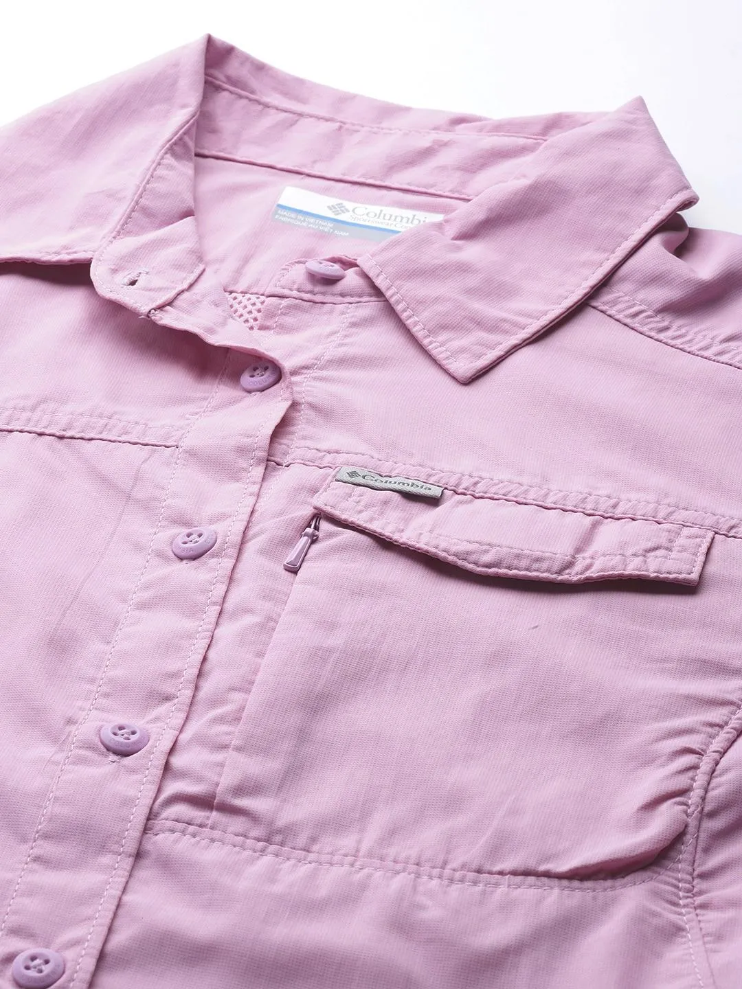 Columbia Women Purple Omni-Wick Silver Ridge 2.0 Long Sleeve Shirt