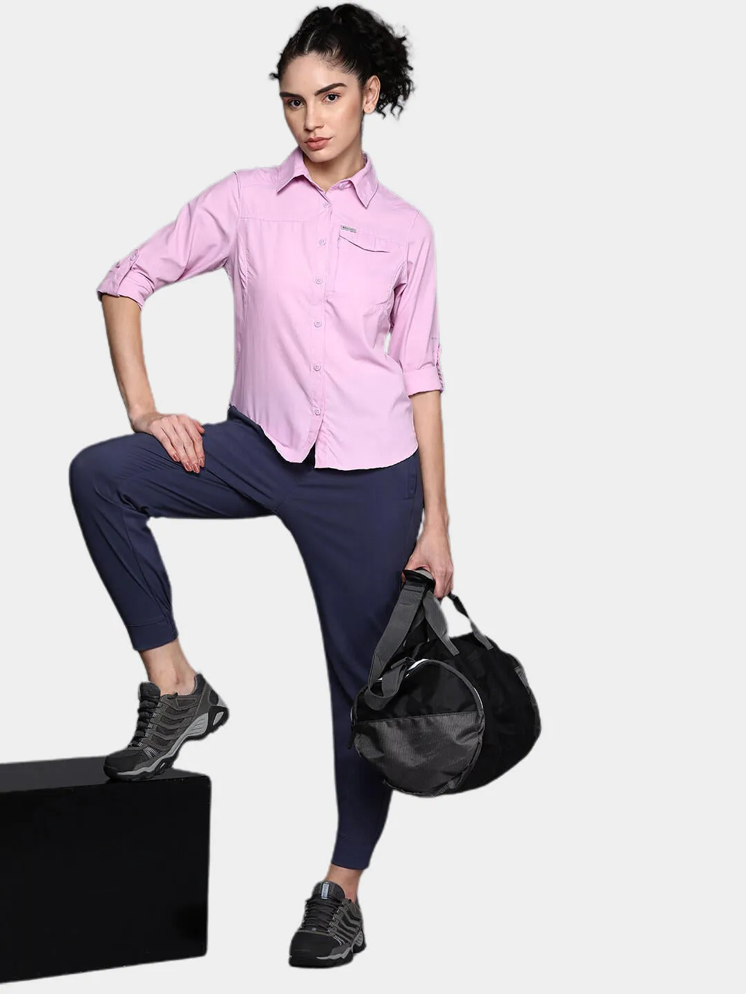 Columbia Women Purple Omni-Wick Silver Ridge 2.0 Long Sleeve Shirt