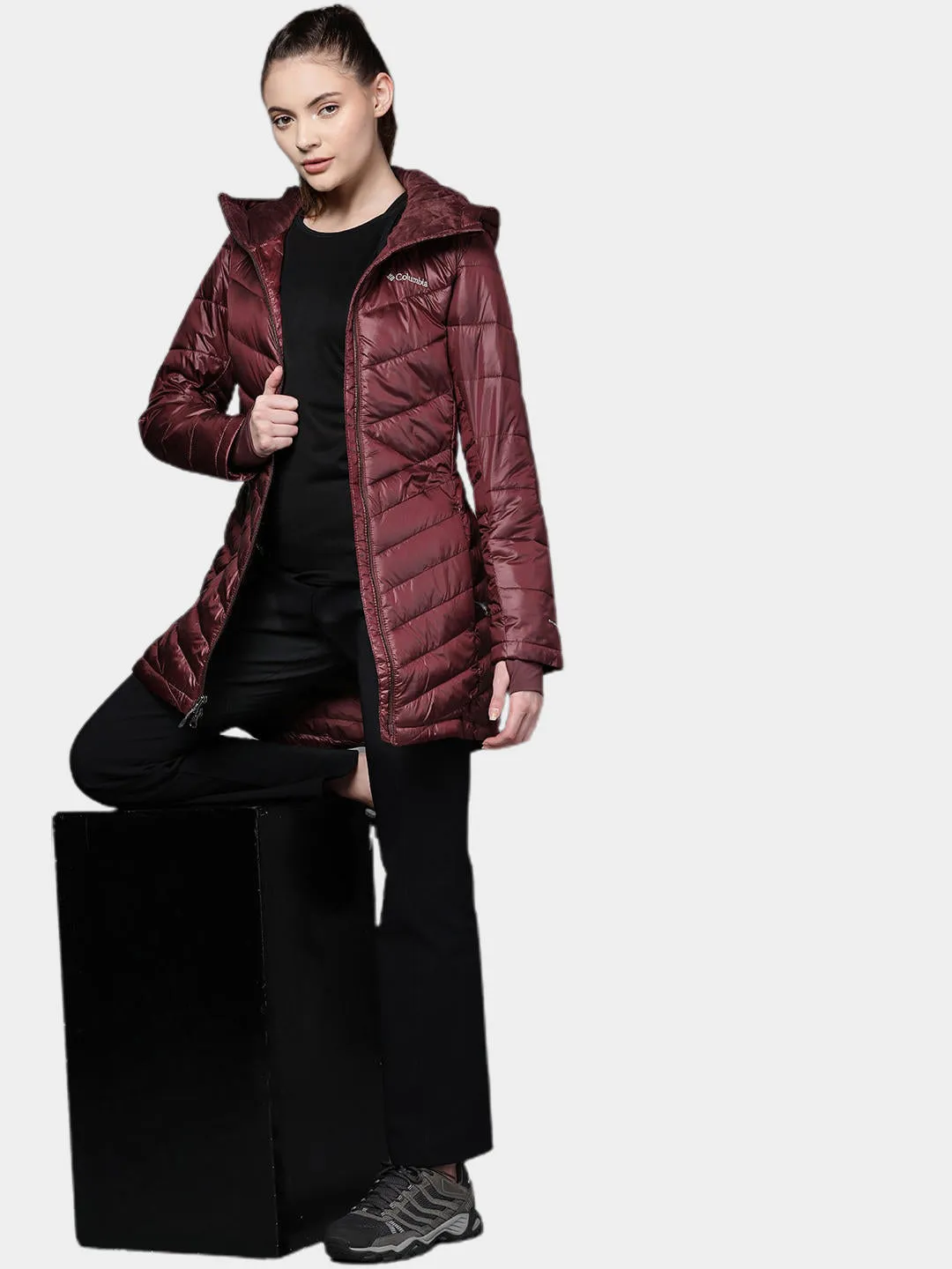 Columbia Women Red Omni-Heat Infinity Joy Peak Mid Jacket