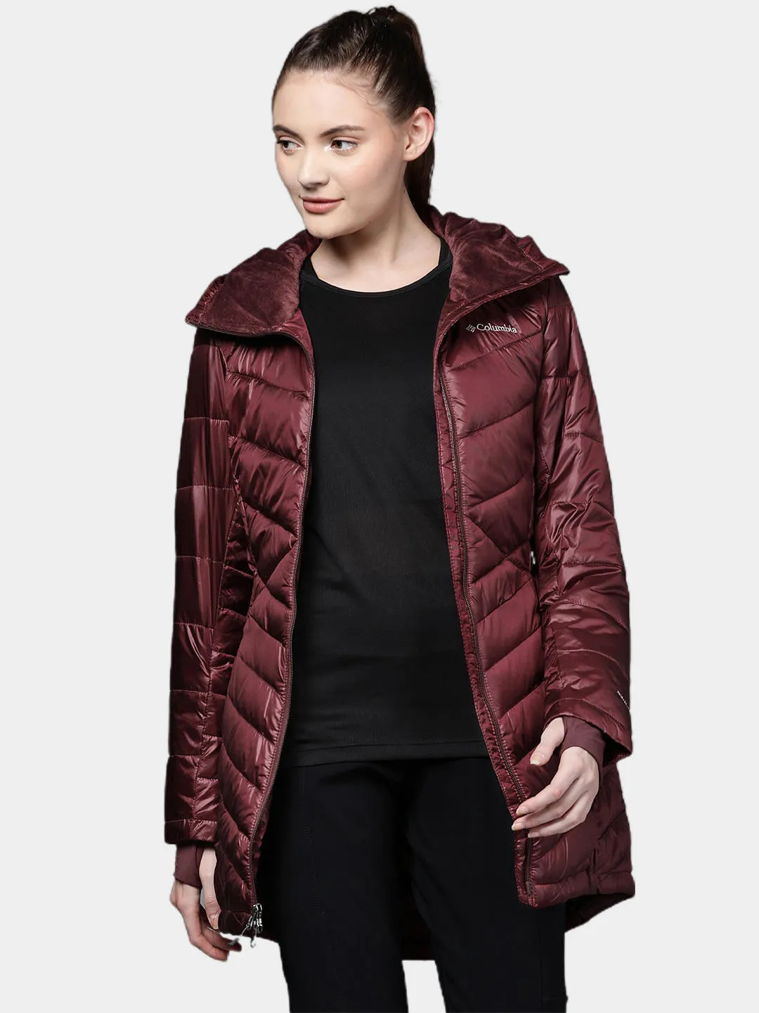 Columbia Women Red Omni-Heat Infinity Joy Peak Mid Jacket
