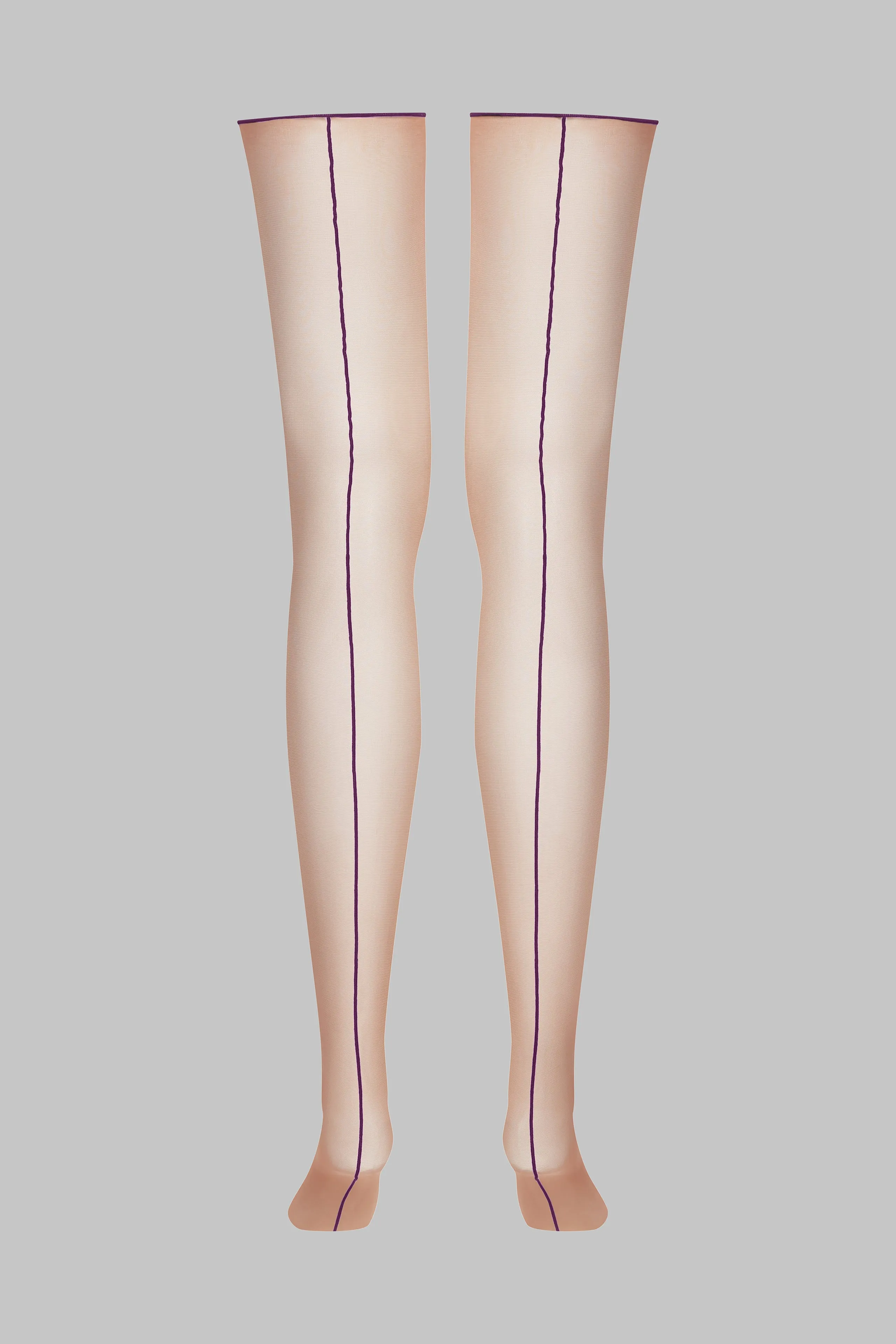 Cut and curled back seamed stockings - 20D - Les Coquetteries Maison Close