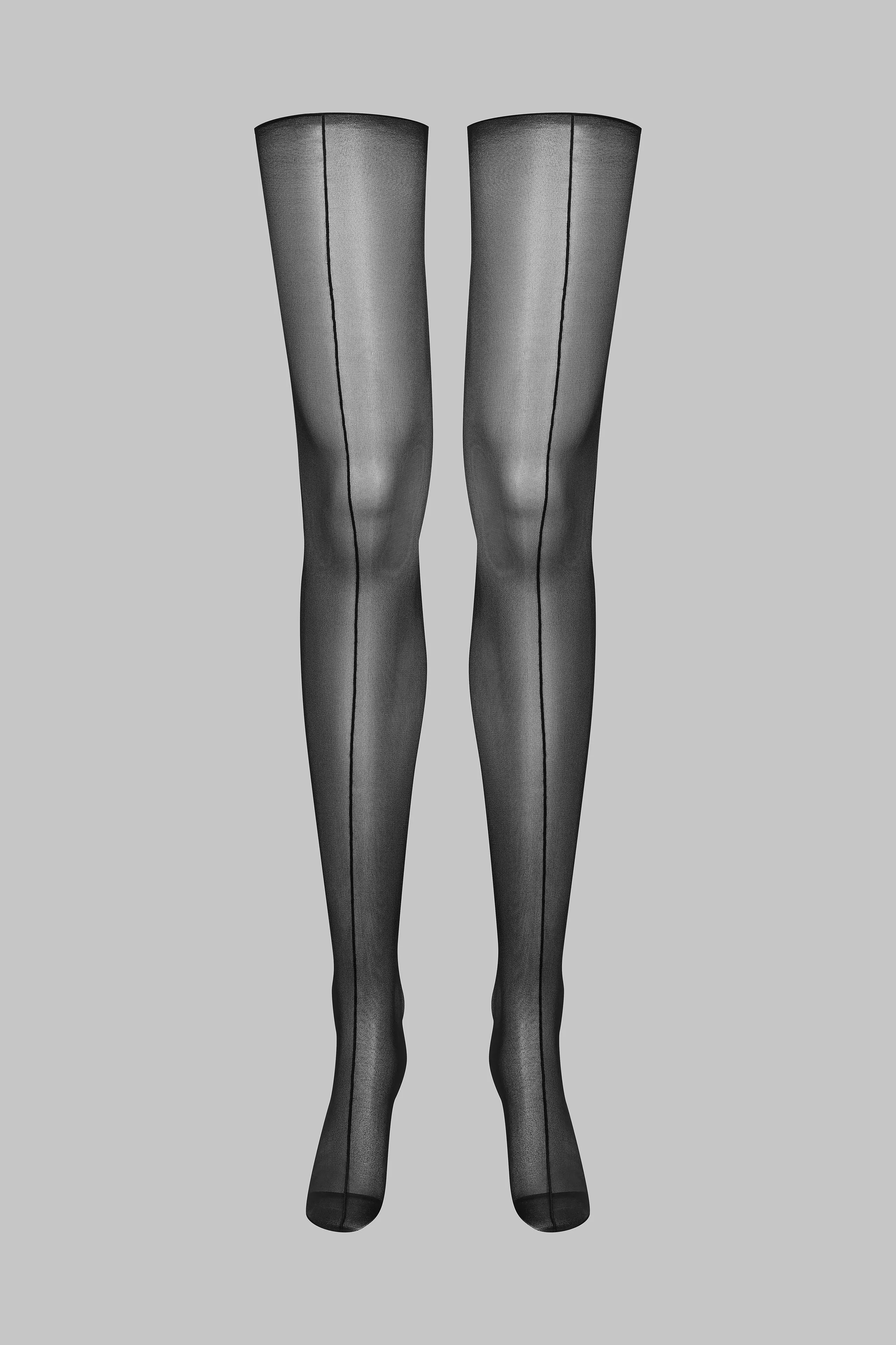 Cut and curled double seamed stockings - 20D - Les Coquetteries Maison Close
