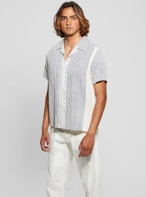 Dreamy Moon Print Meyer Short Sleeve Shirt Guess