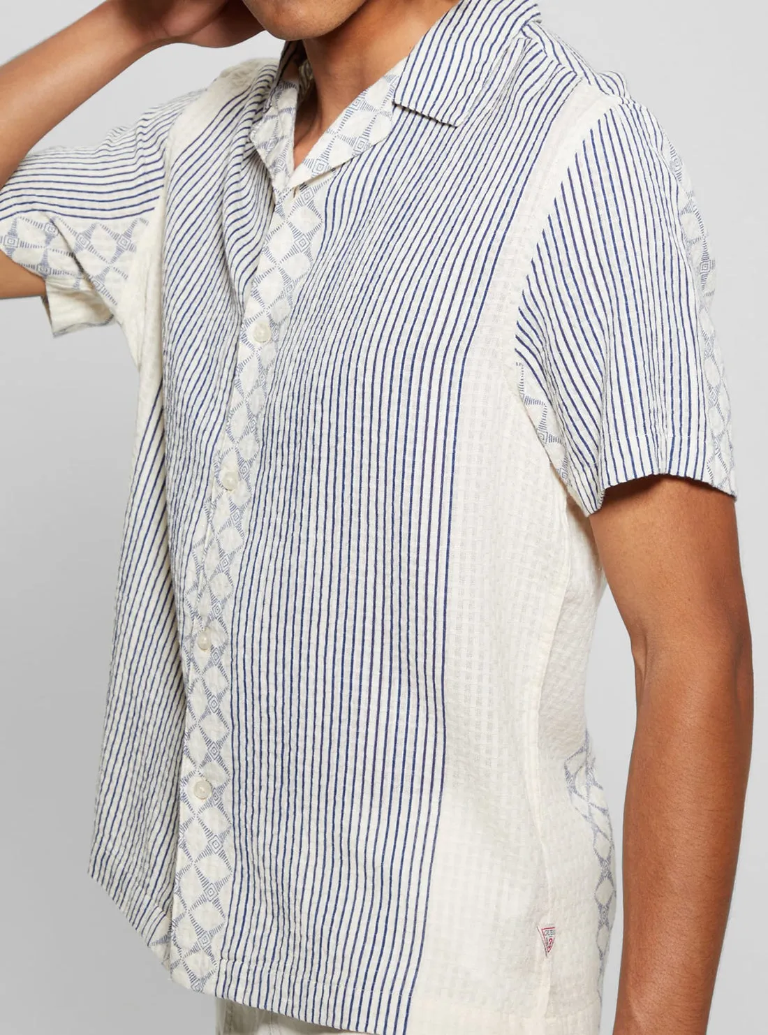 Dreamy Moon Print Meyer Short Sleeve Shirt Guess