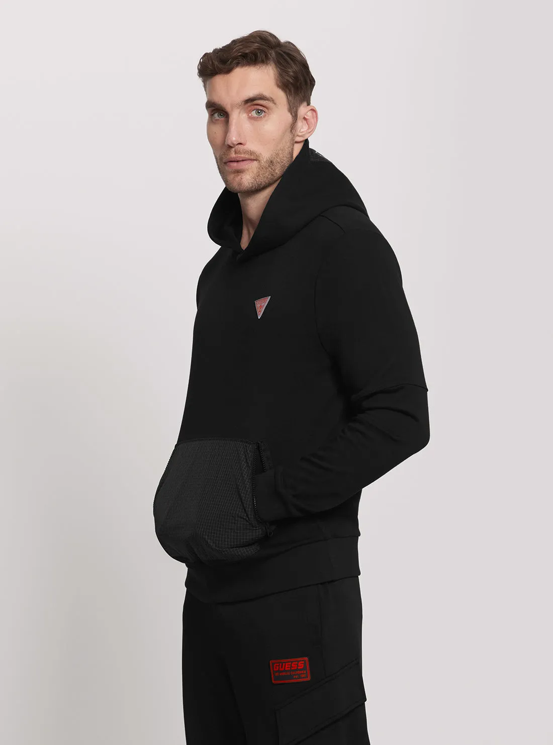 Eco Black Zubin Hoodie Jumper Guess