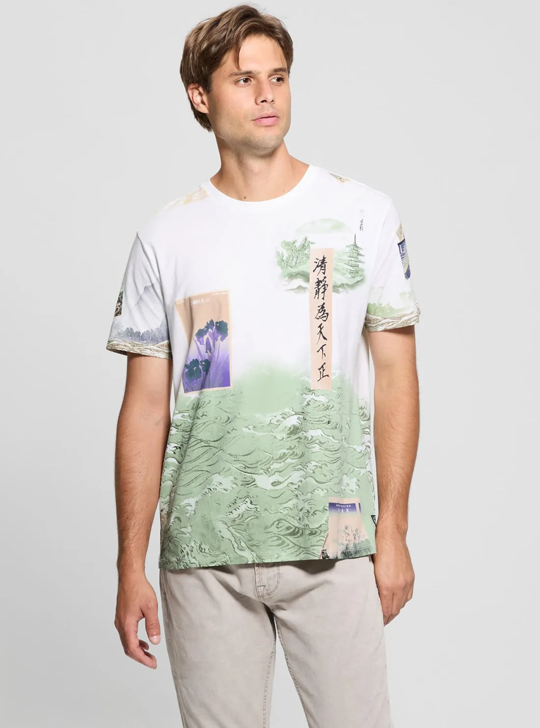 Eco White Pacific Daydream T-Shirt Guess