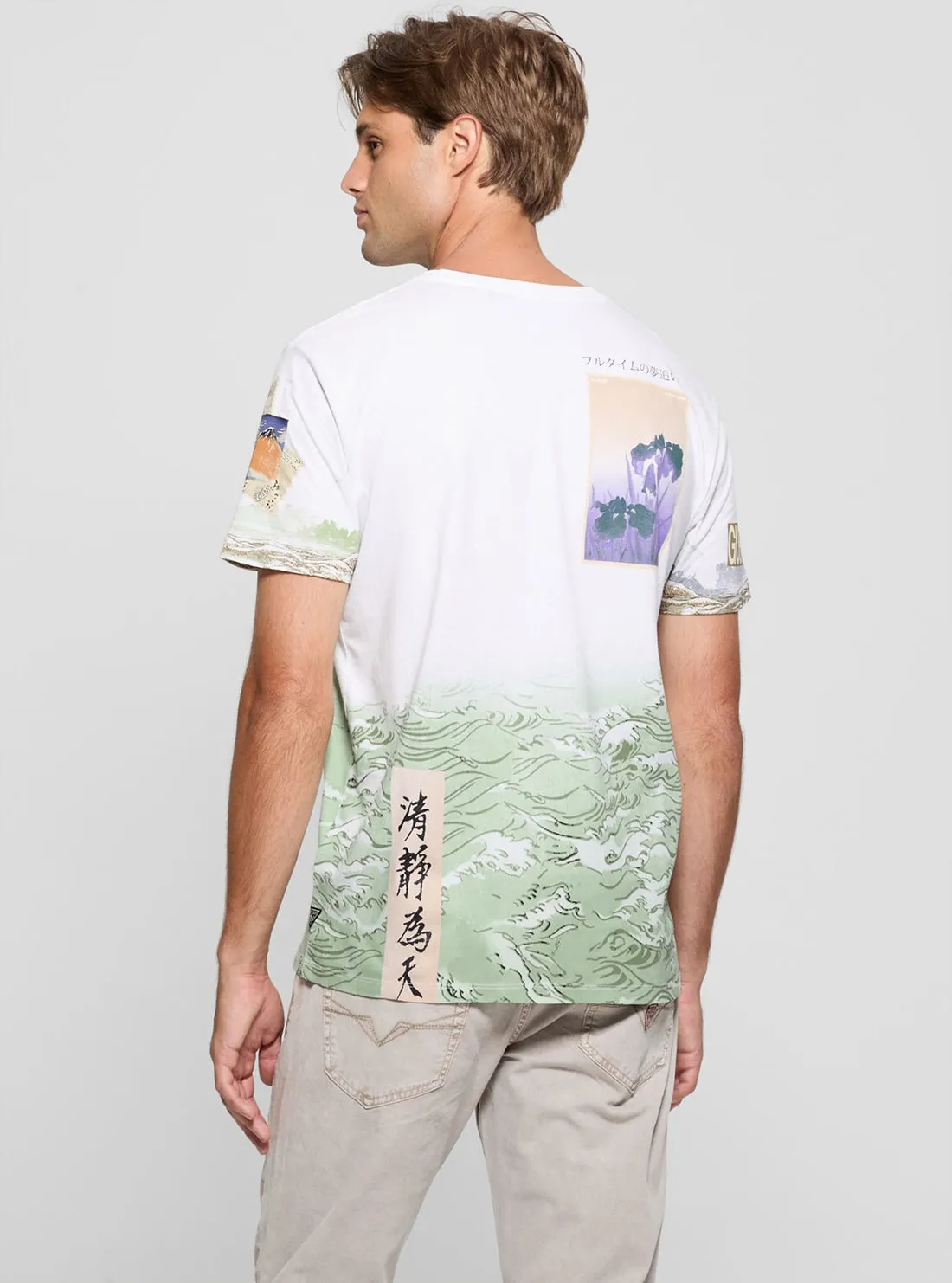 Eco White Pacific Daydream T-Shirt Guess