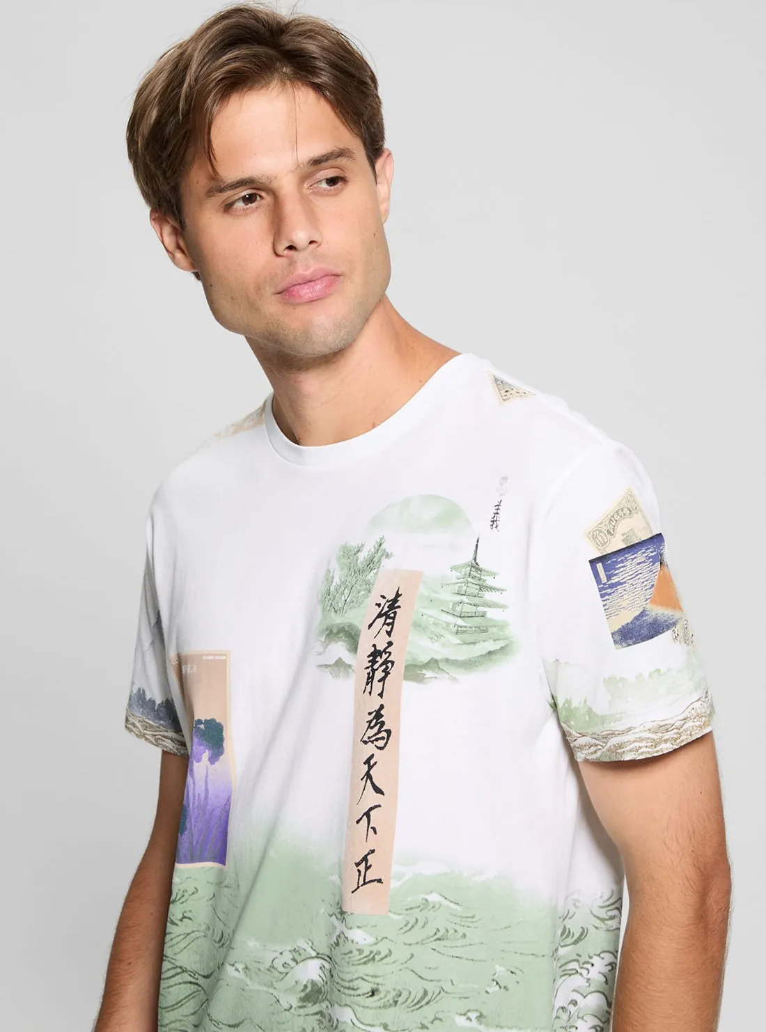 Eco White Pacific Daydream T-Shirt Guess