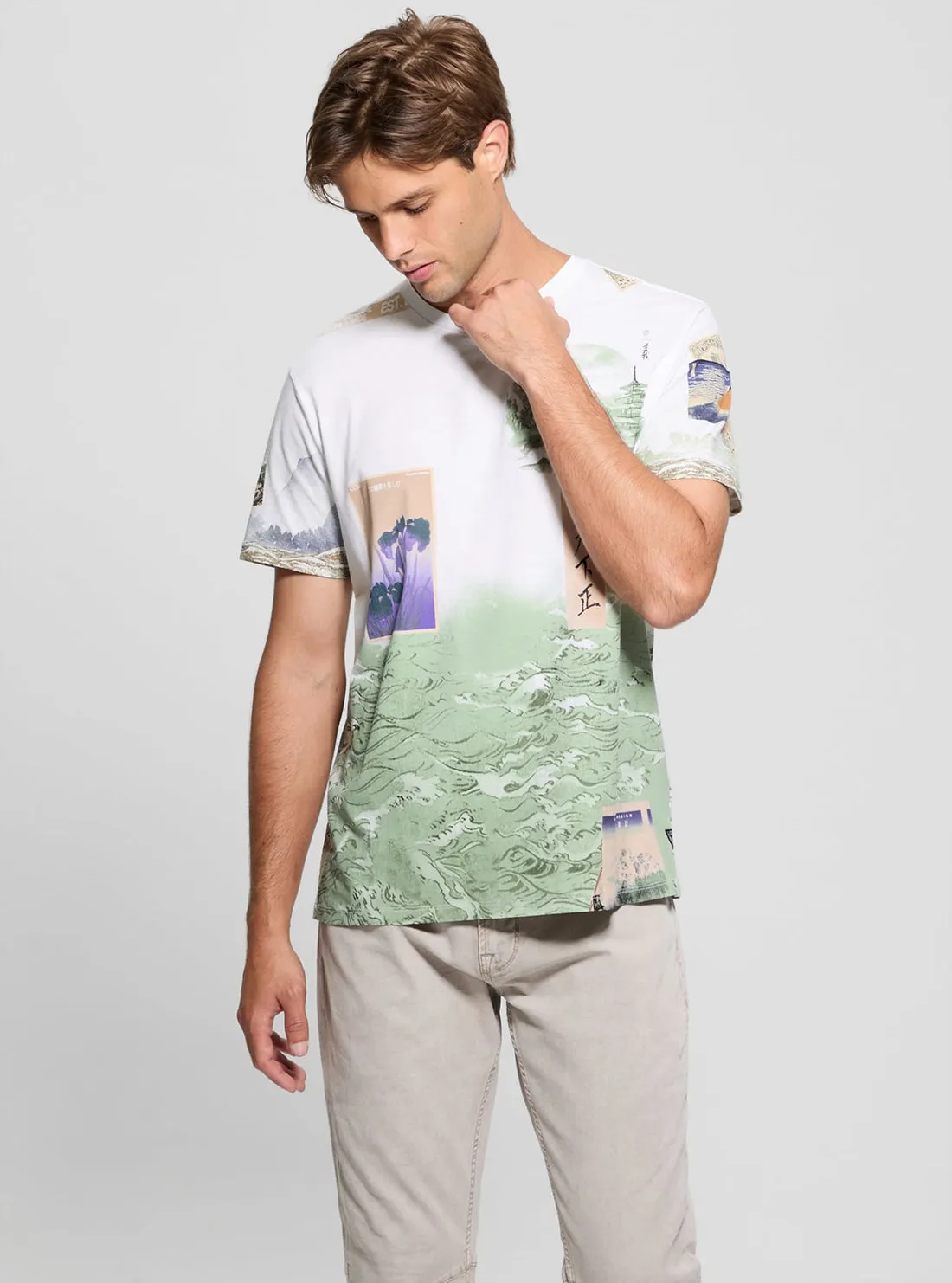 Eco White Pacific Daydream T-Shirt Guess