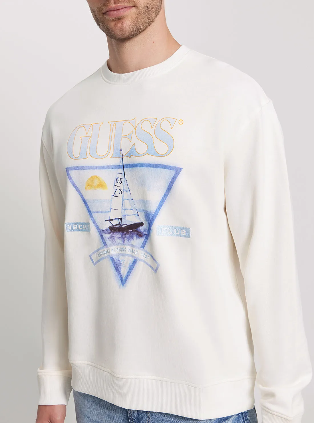 Eco White Terry Jumper Guess