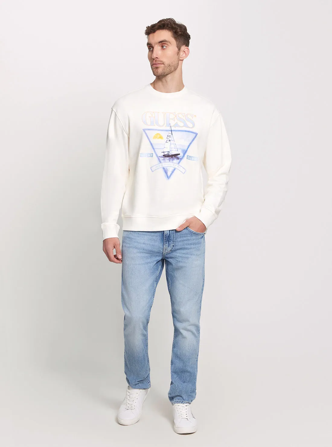 Eco White Terry Jumper Guess