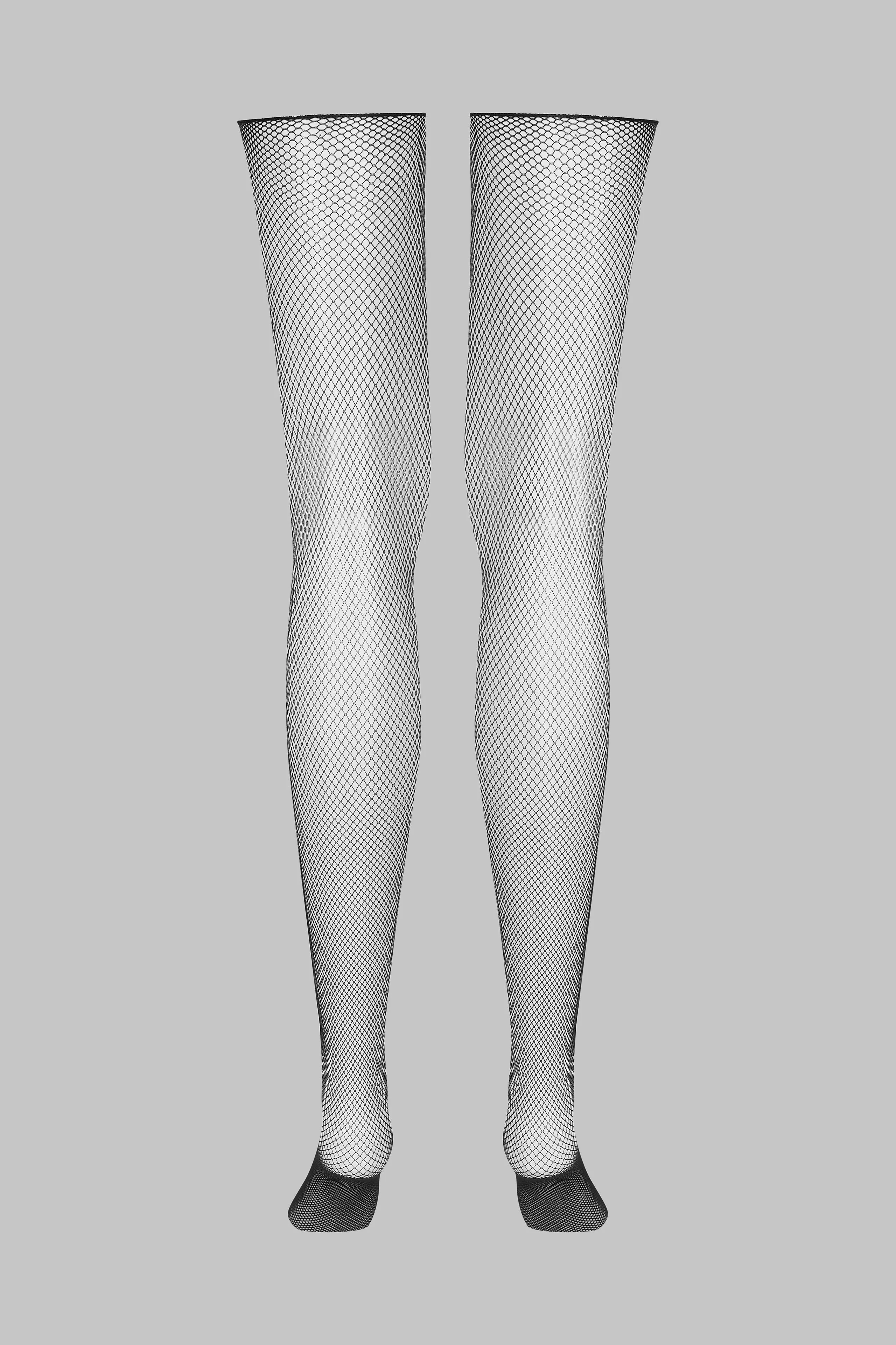 Fishnet cut and curled stockings - Les Coquetteries Maison Close