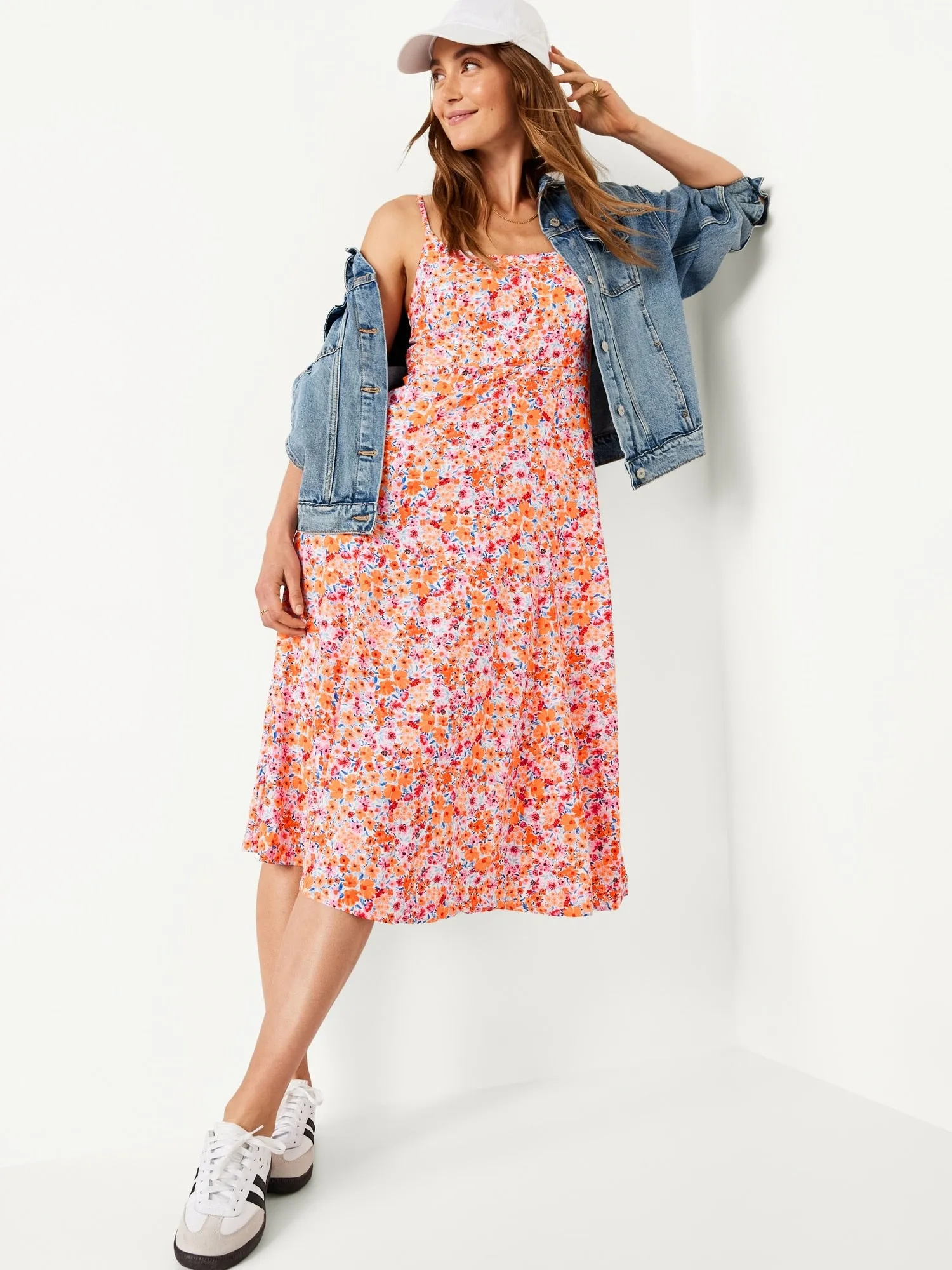 Fit & Flare Cami Midi Dress for Women