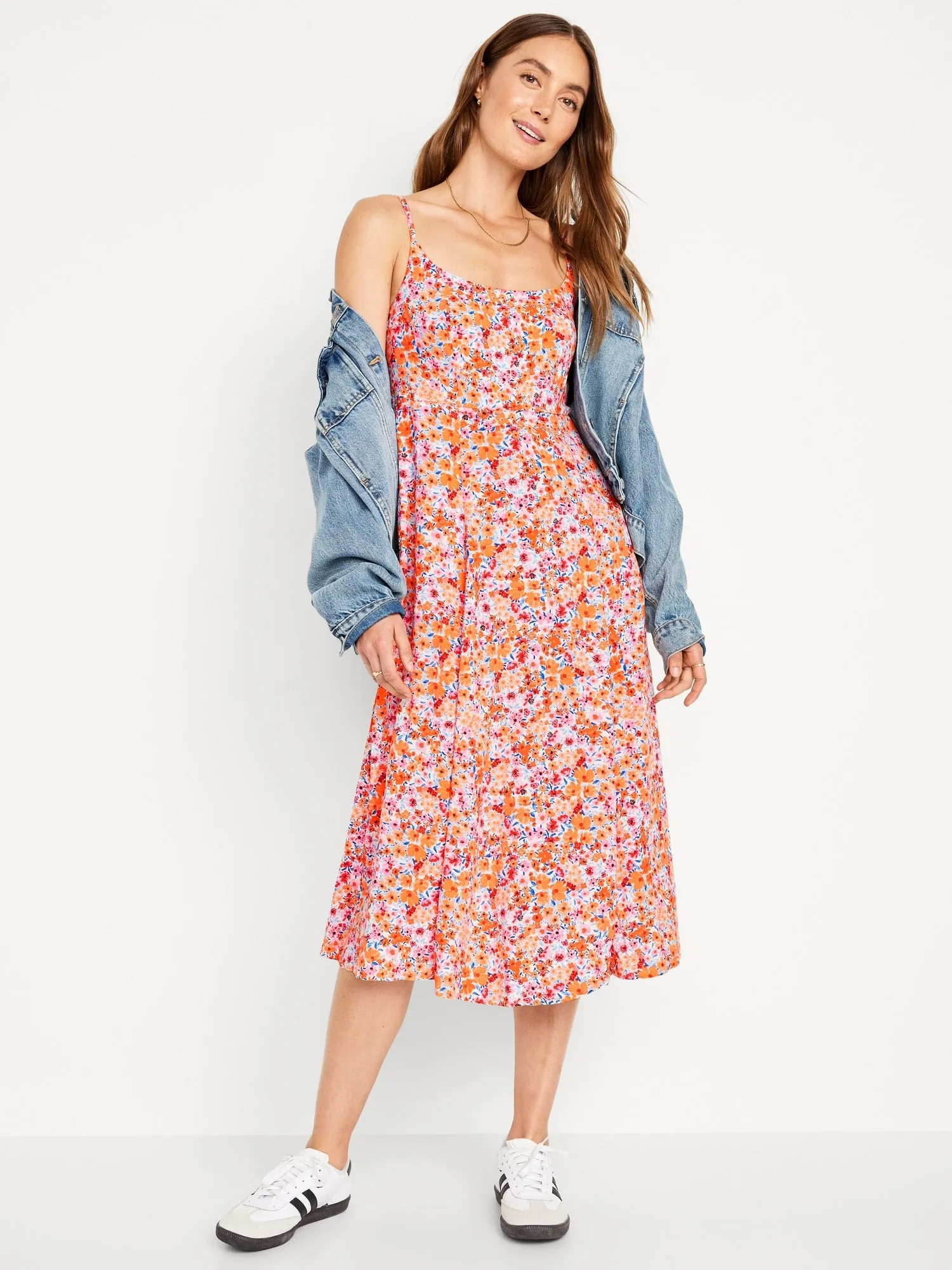 Fit & Flare Cami Midi Dress for Women