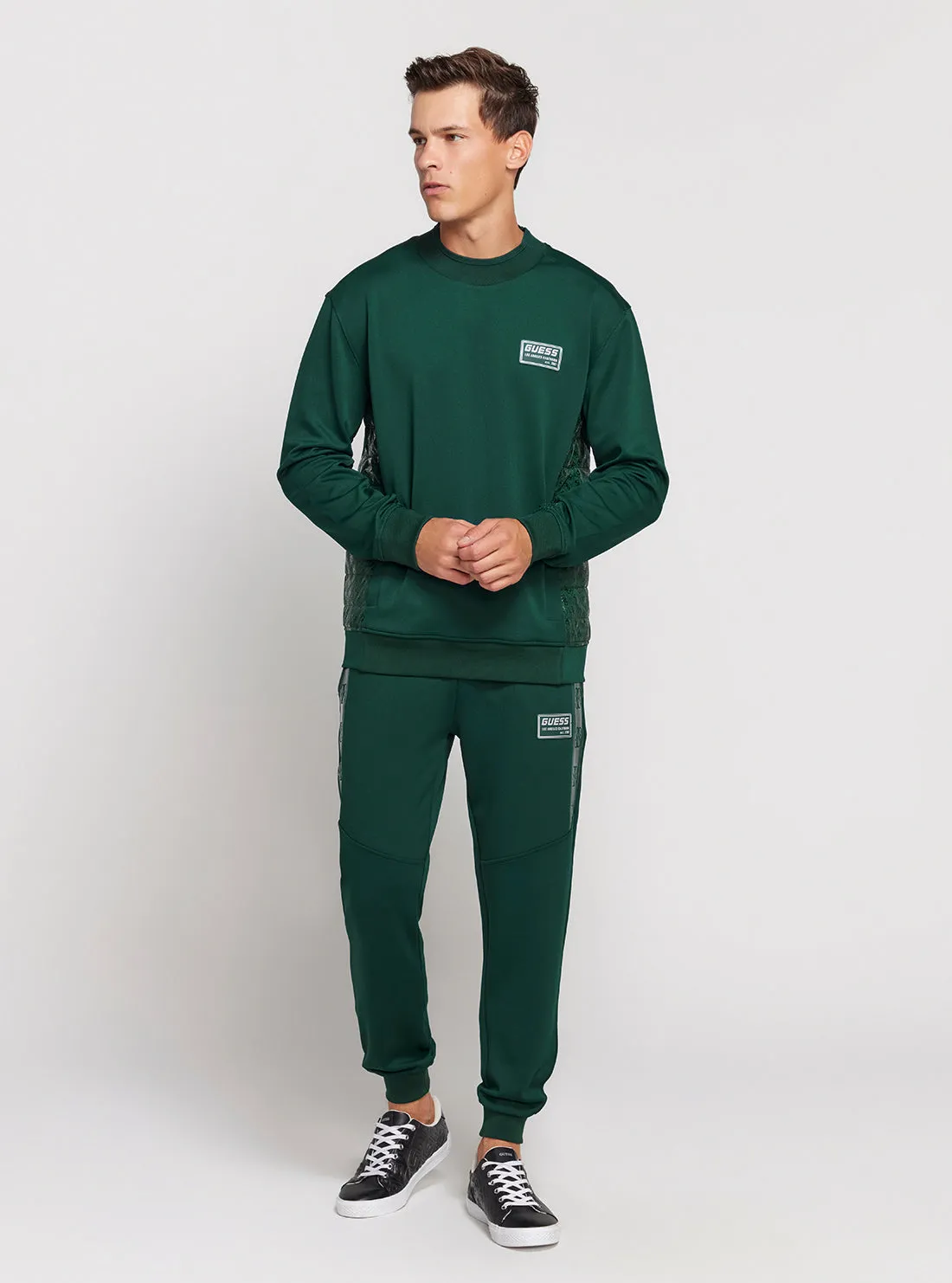 Green Gaston Crew Neck Jumper Guess