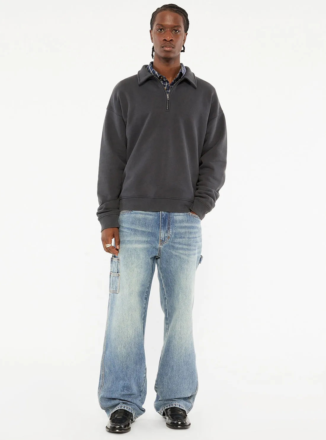 Guess Originals Grey Zip Pullover Guess