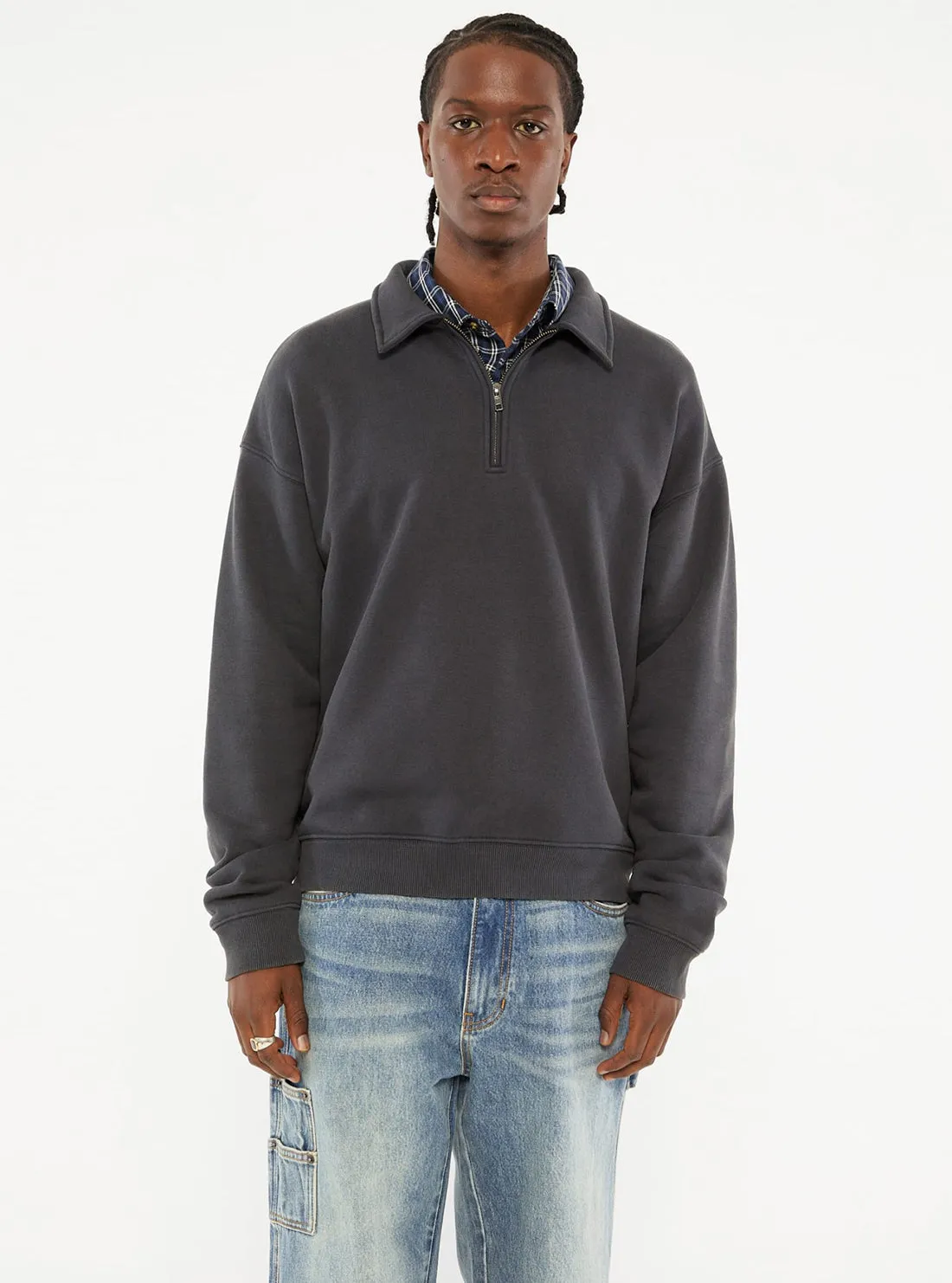 Guess Originals Grey Zip Pullover Guess