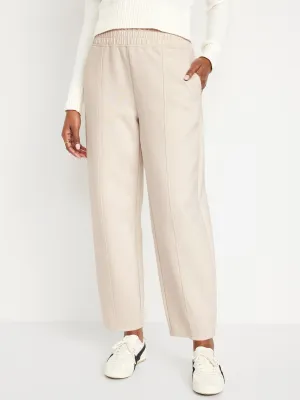 High-Waisted Dynamic Fleece Barrel-Leg Sweatpants for Women