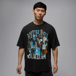 JORDAN FLIGHT ESSENTIALS GRAPHIC SHIRT "BLACK/DK POWDER BLUE"