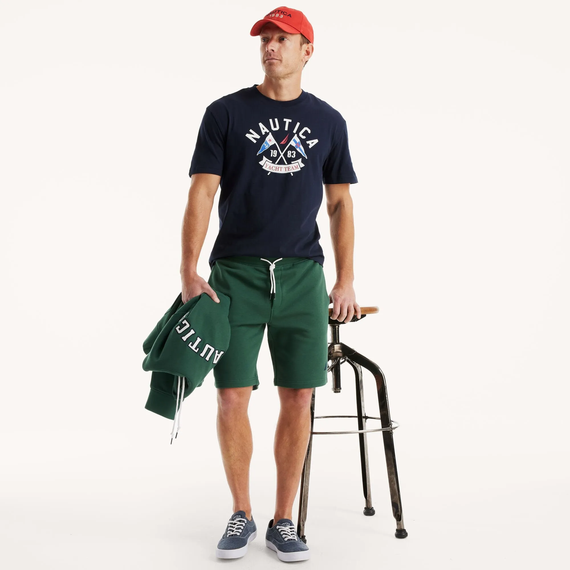 Nautica Mens 9 J-Class Fleece Short