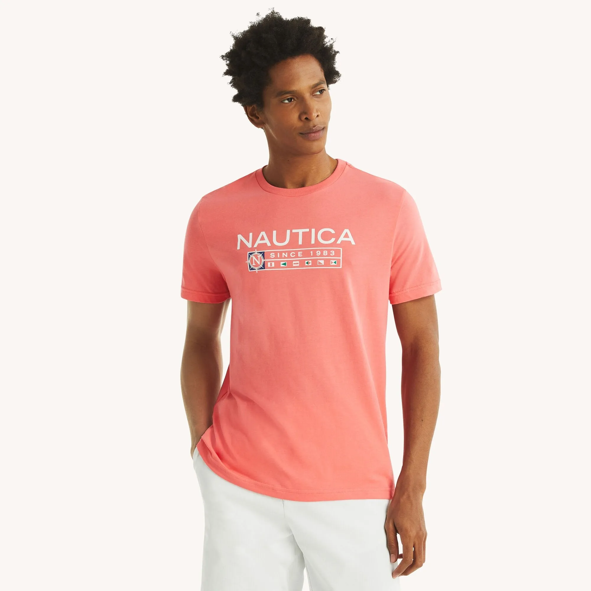 Nautica Mens Logo Graphic T-Shirt