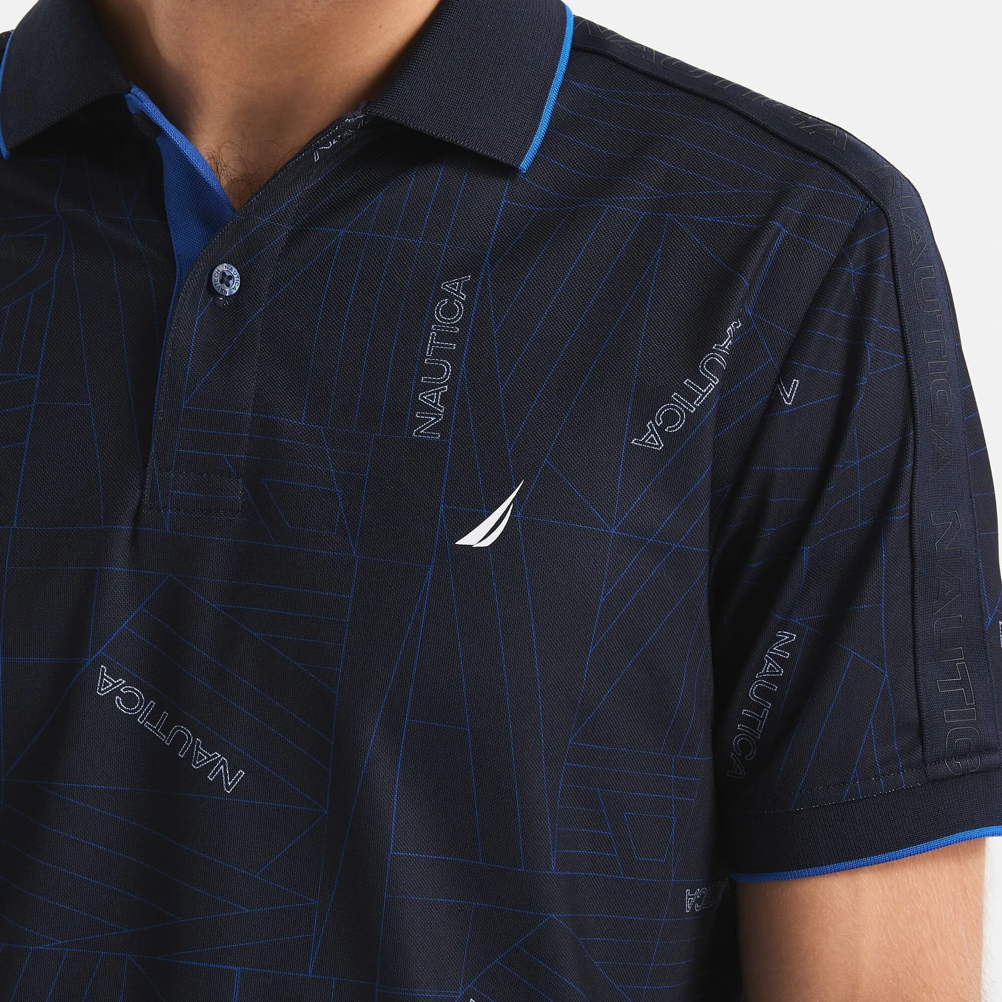 Nautica Mens Navtech Classic Fit Polo
