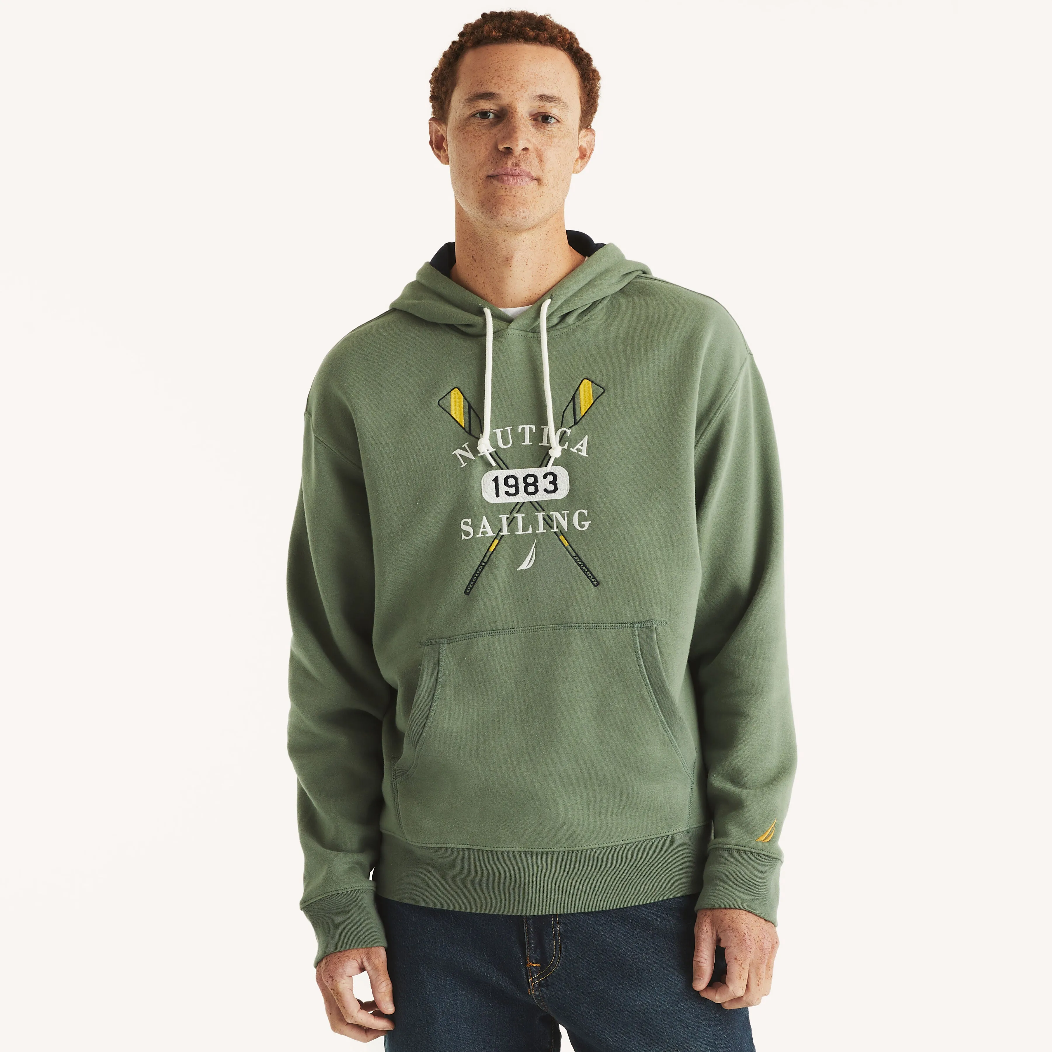 Nautica Mens Pullover Logo Hoodie