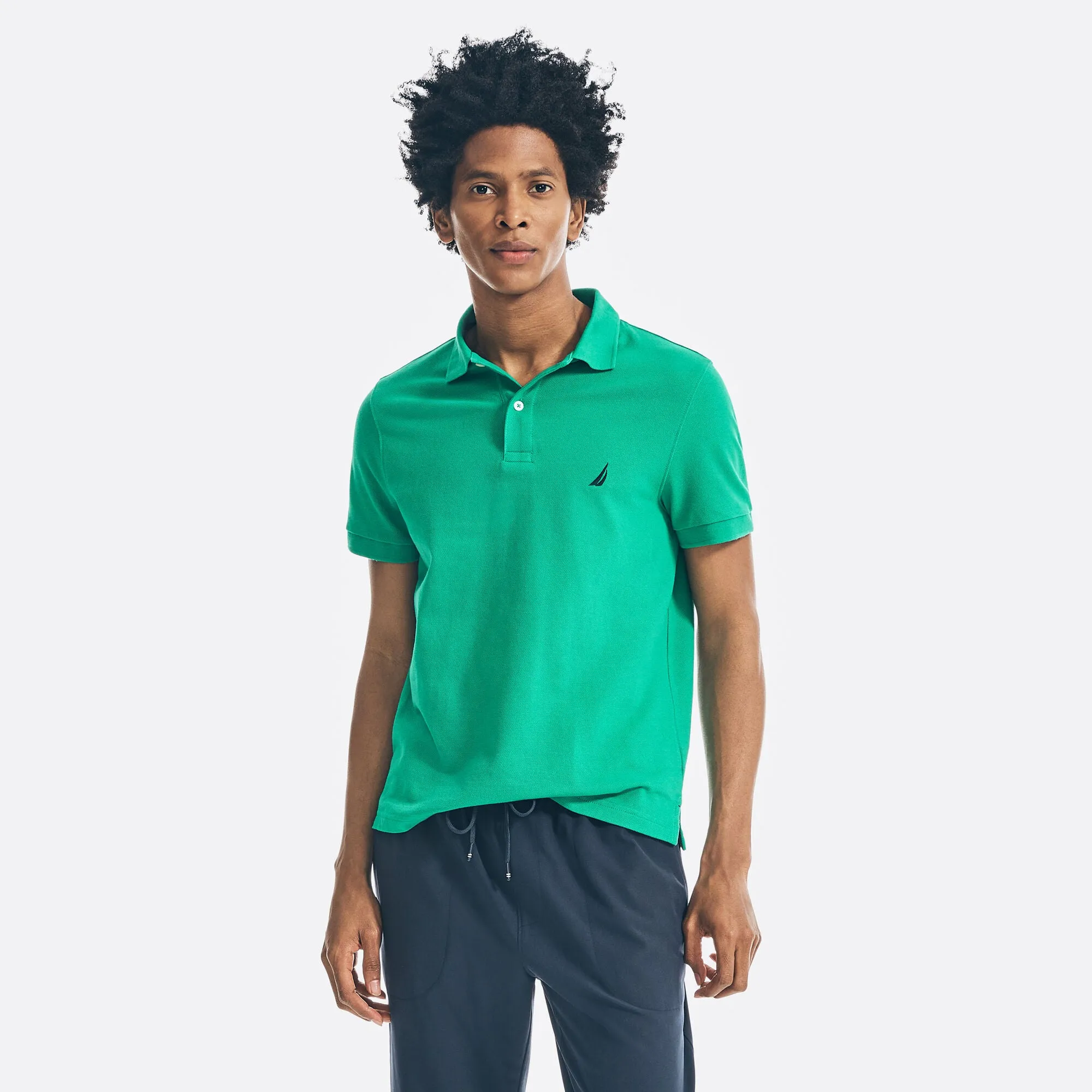 Nautica Mens Slim Fit Deck  Polo