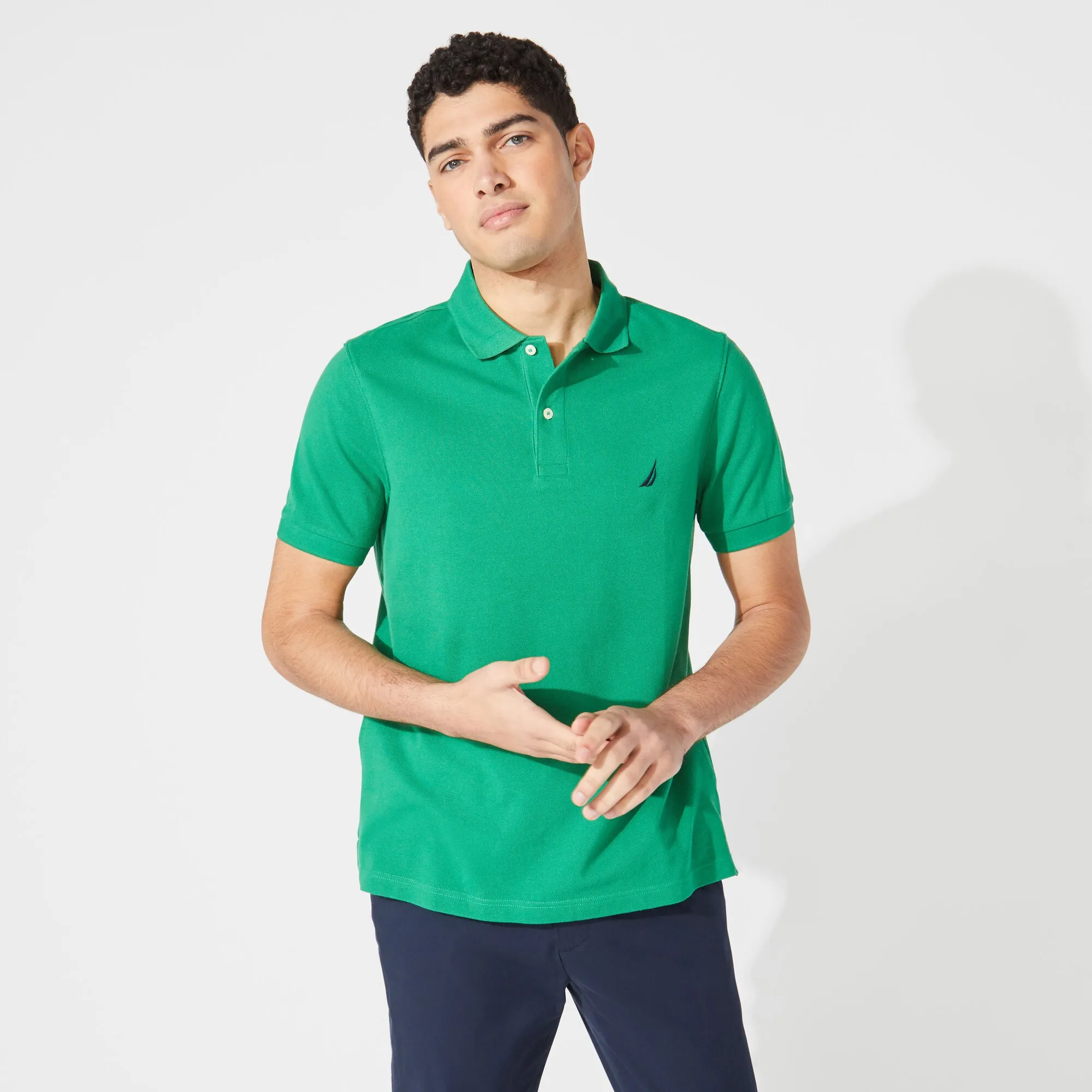 Nautica Mens Slim Fit Deck  Polo