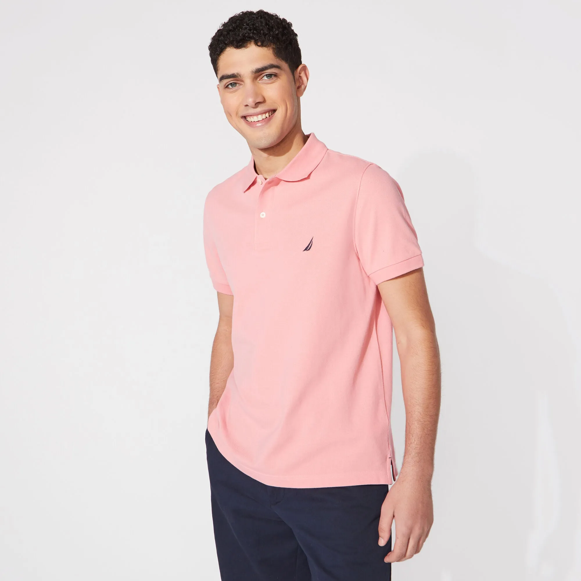 Nautica Mens Slim Fit Deck  Polo