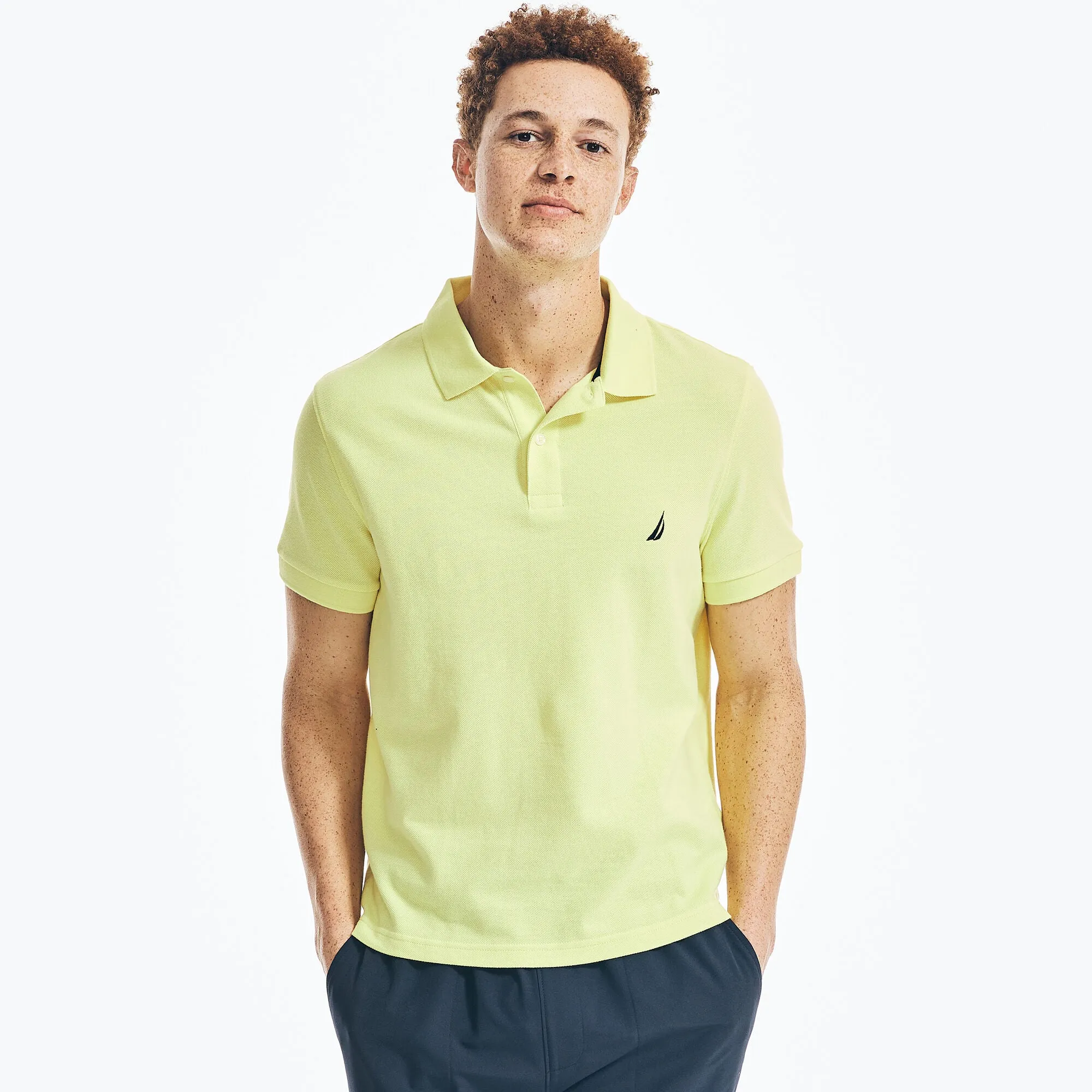 Nautica Mens Slim Fit Deck  Polo