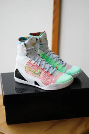 NIKE KOBE IX ELITE PROTRO "WHITE/REFLECTIVE SLVR-CHLORINE BLUE"