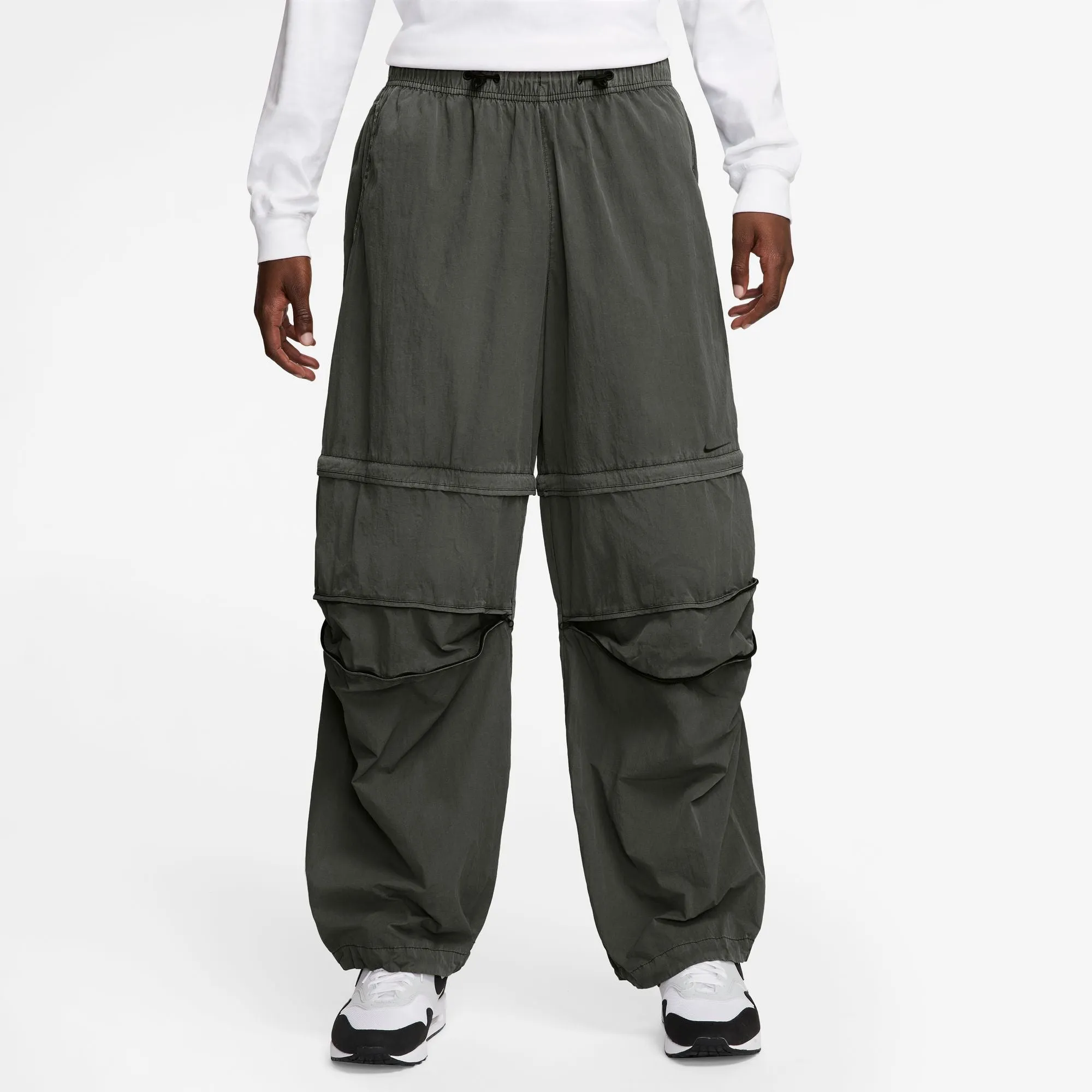 NIKE TECH WOVEN ZIP-OFF PANTS "SEQUOIA/BLACK"