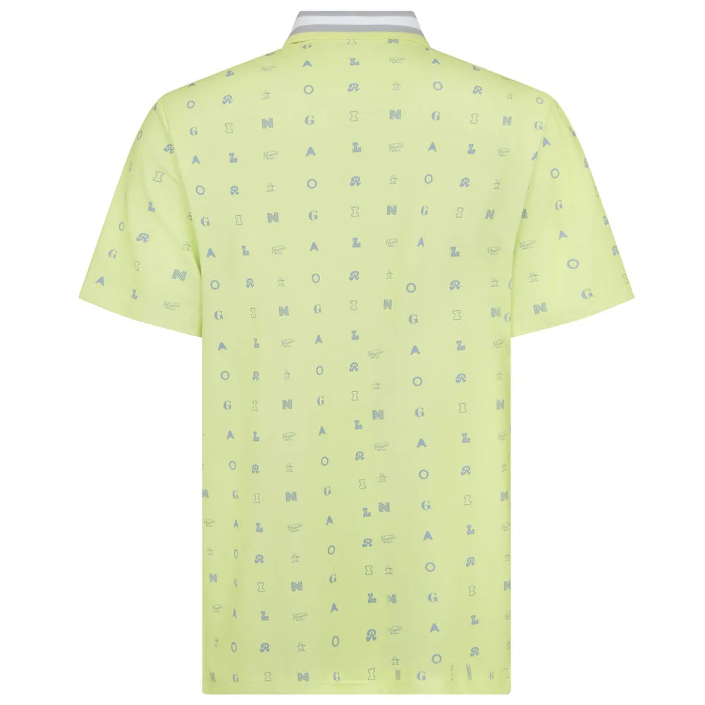 Original Penguin All Over Pete Print Polo Shirt - Shadow Lime