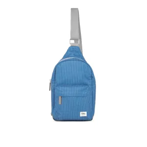 ROKA Willesden B Pinstripe Denim Recycled Canvas Crossbody Bag