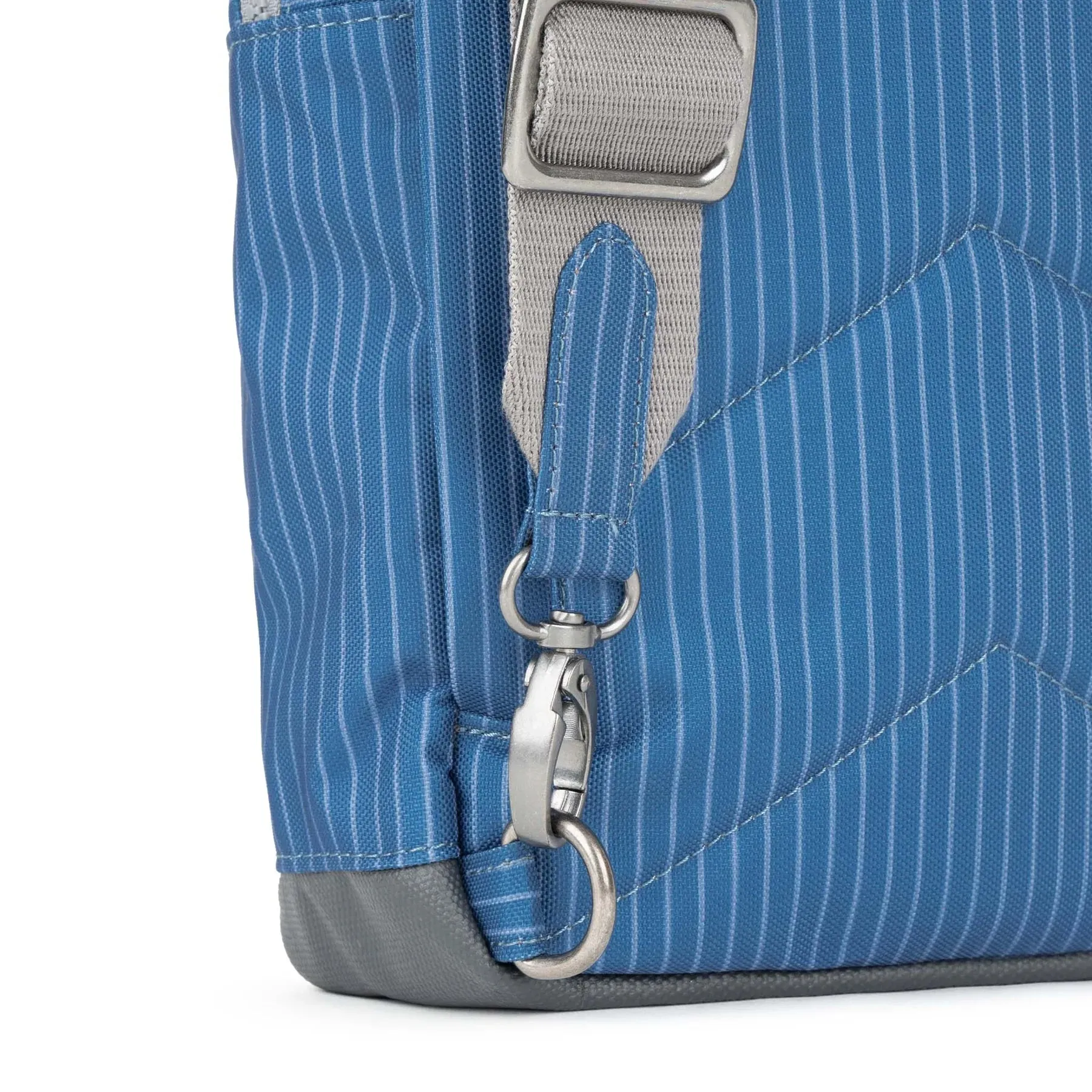 ROKA Willesden B Pinstripe Denim Recycled Canvas Crossbody Bag