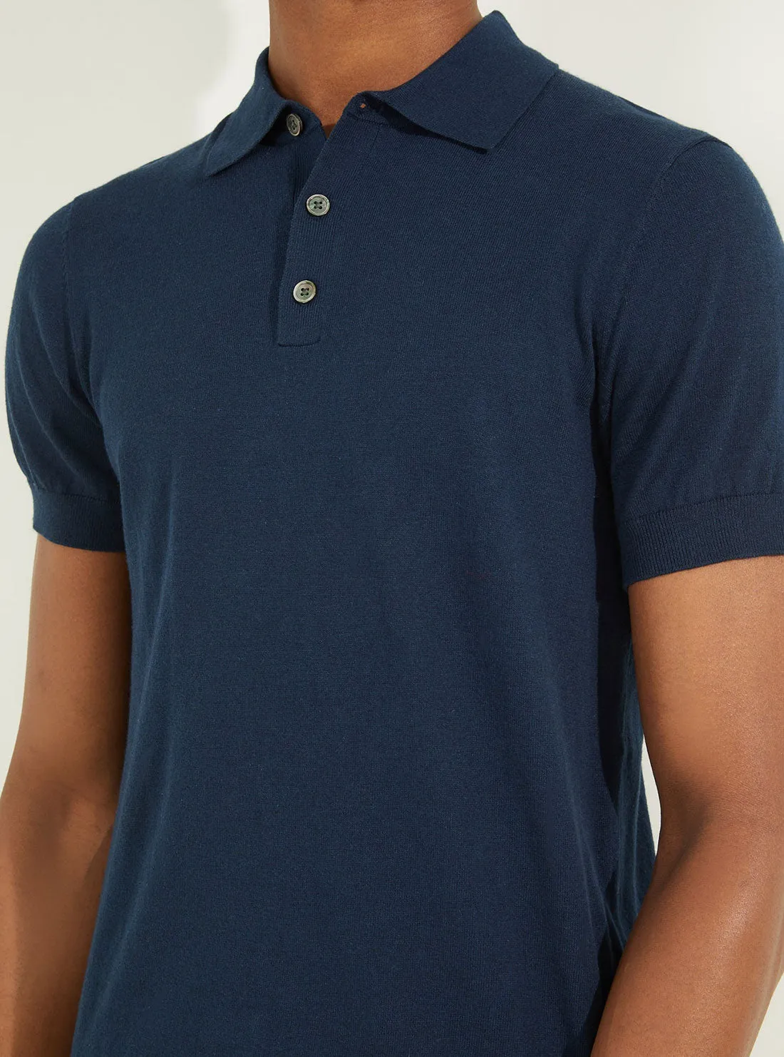 Silk Blue Bryan Polo T-Shirt Guess